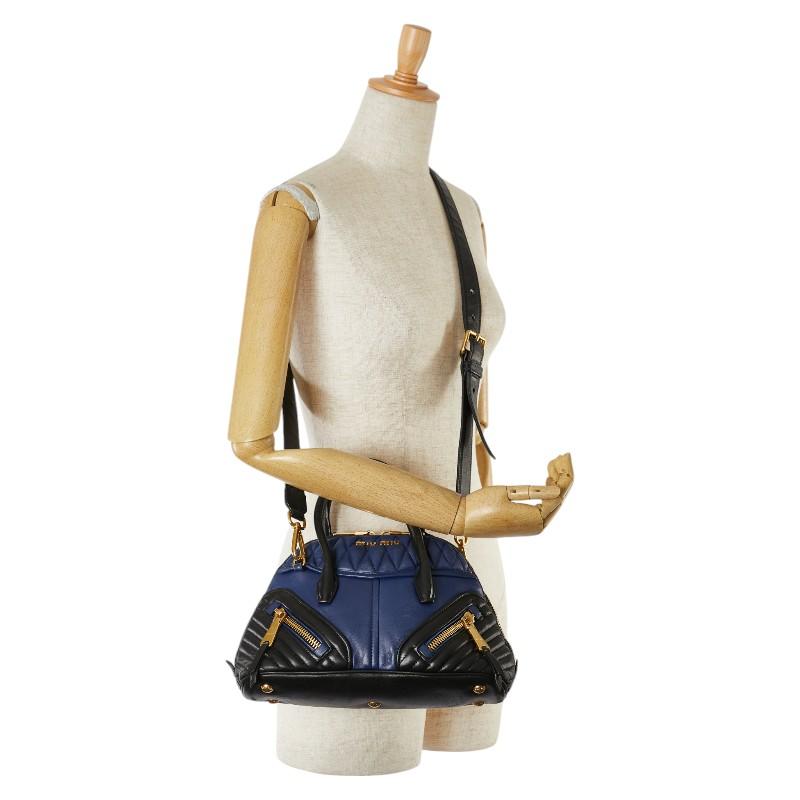 miu miu（ミュウミュウ） バイカー ハンドバッグ ショルダーバッグ