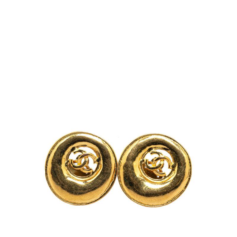 CHANEL シャネル ヴィンテージ ココマーク ラウンド イヤリング 