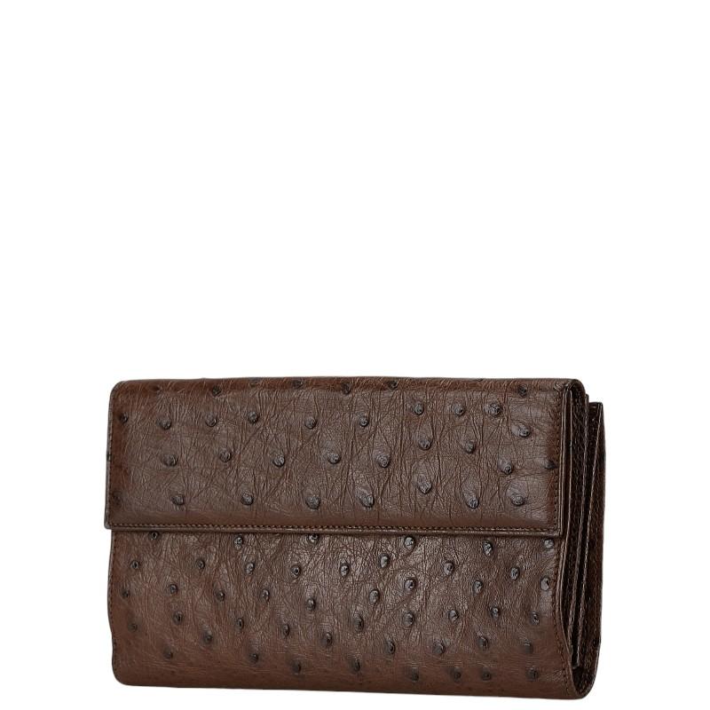LOEWE ロエベ 長財布 ブラウン オーストリッチ レディース LOEWE ロエベ 長財布 ブラウン オーストリッチ レディース