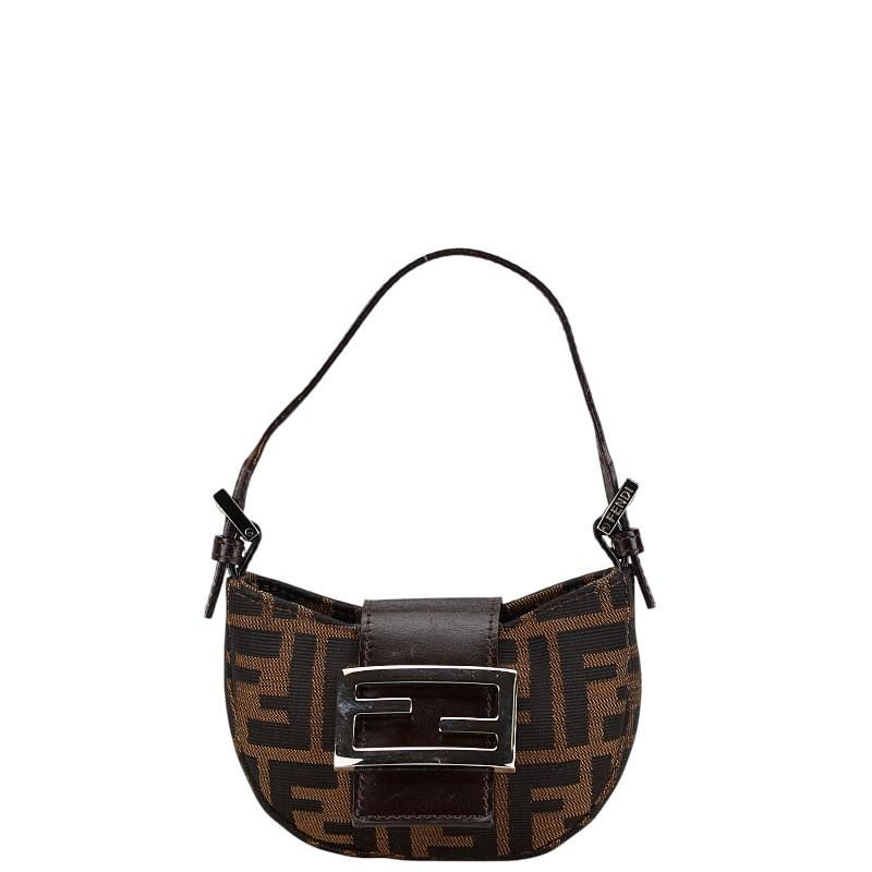 FENDI フェンディ ズッカ ミニクロワッサン ハンドバッグ 26673 FENDI フェンディ ズッカ ミニクロワッサン ハンドバッグ 26673