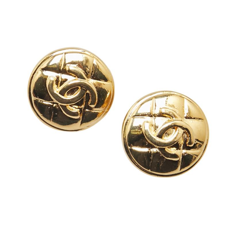 CHANEL シャネル ヴィンテージ ココマーク マトラッセ イヤリング  