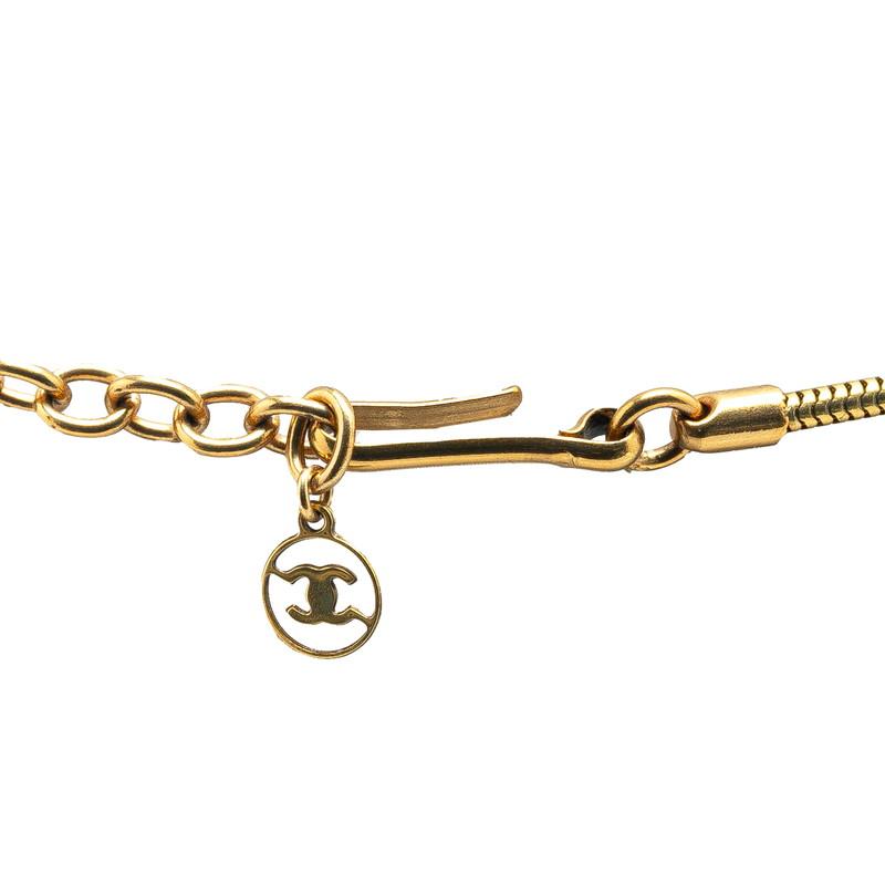 CHANEL シャネル ラウンド ネックレス ペンダント ゴールド ブラック  