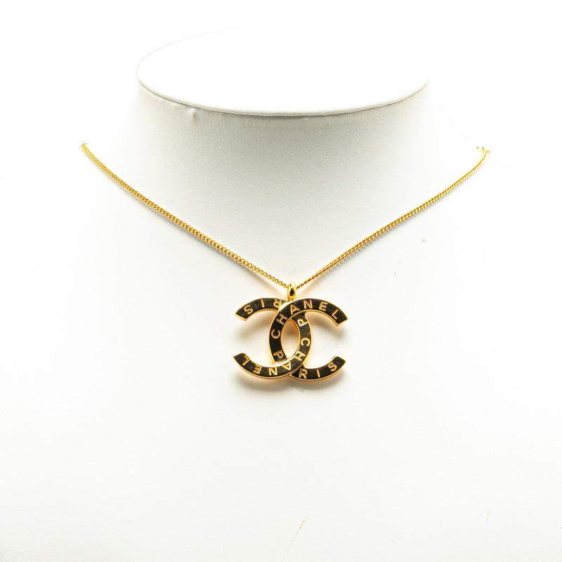 CHANEL シャネル ロゴ刻印 ココマーク ネックレス ゴールド CHANEL シャネル ロゴ刻印 ココマーク ネックレス ゴールド