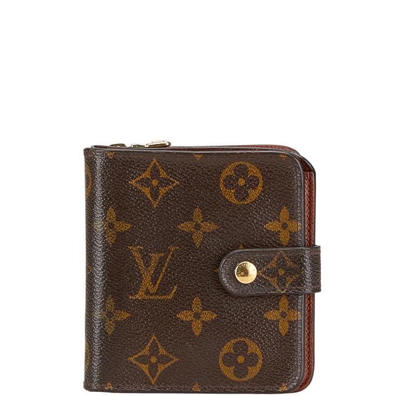 LOUIS VUITTON ルイ ヴィトン モノグラム コンパクトジップ 二つ折り  