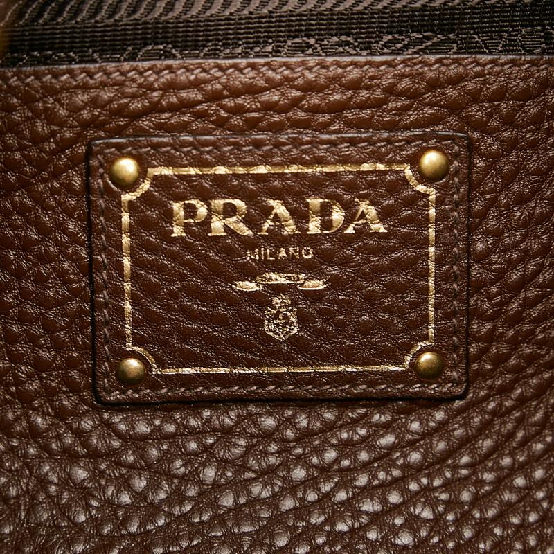 UOMOさん專用 PRADA ブラウン レザードラムバッグ UOMOさん專用