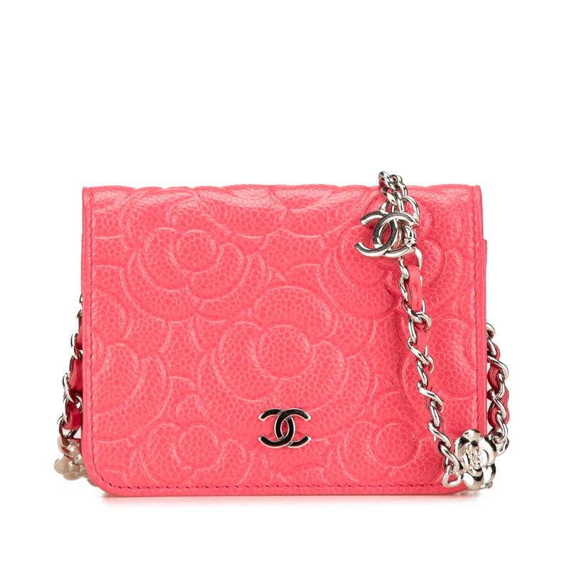 CHANEL シャネル カメリア ココマーク チェーンウォレット ミニ 