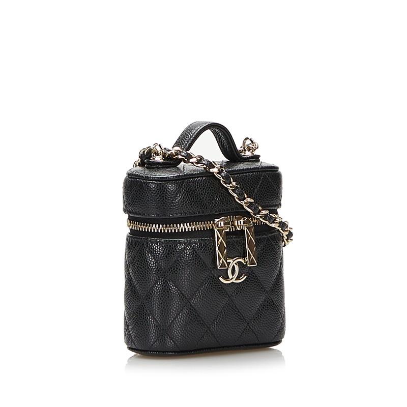 【未使用品】CHANEL シャネル ミニバニティ チェーン ショルダーバッグ ココマーク AP1340 30番台 ラムスキン ブラック 黒 ゴールド金具 レディース CHANEL（シャネル） 【未使用品】CHANEL ミニバニティ チェーン