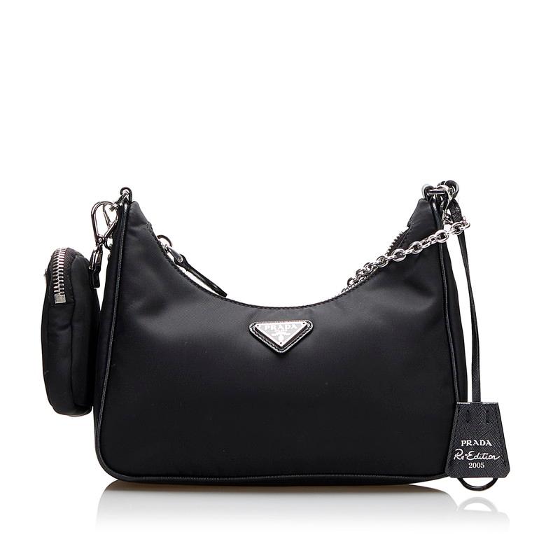 プラダ Re-Edition リ エディション 2005 チェーン ハンドバッグ ショルダーバッグ 2WAY 1BH204 レザー レディース PRADA 【1-0230107】 PRADA - プラダ Re-Edition リ エディション 2005 チェーン
