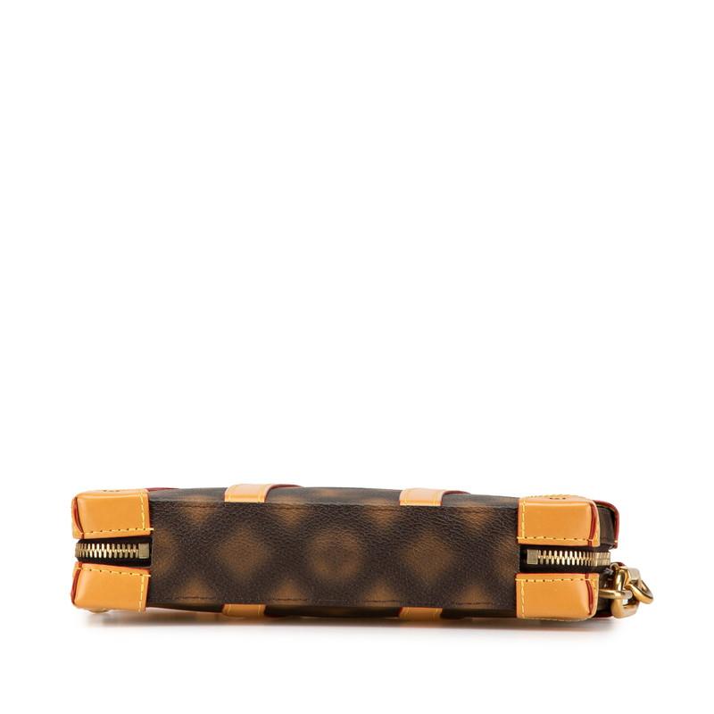ルイヴィトン LOUIS VUITTON ソフトトランク M81580 ディス イズ ノット モノグラム 2WAYバッグ カバン ポーチ クラッチバッグ ショルダーバッグ PVC/レザー ブラウン LOUIS VUITTON（ルイ・ヴィトン） 並行輸入 ショルダーバッグ ブルー