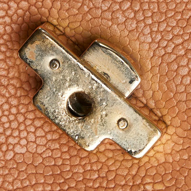 シャネル ハーフココ 斜め掛け チェーン ショルダーバッグ オレンジ