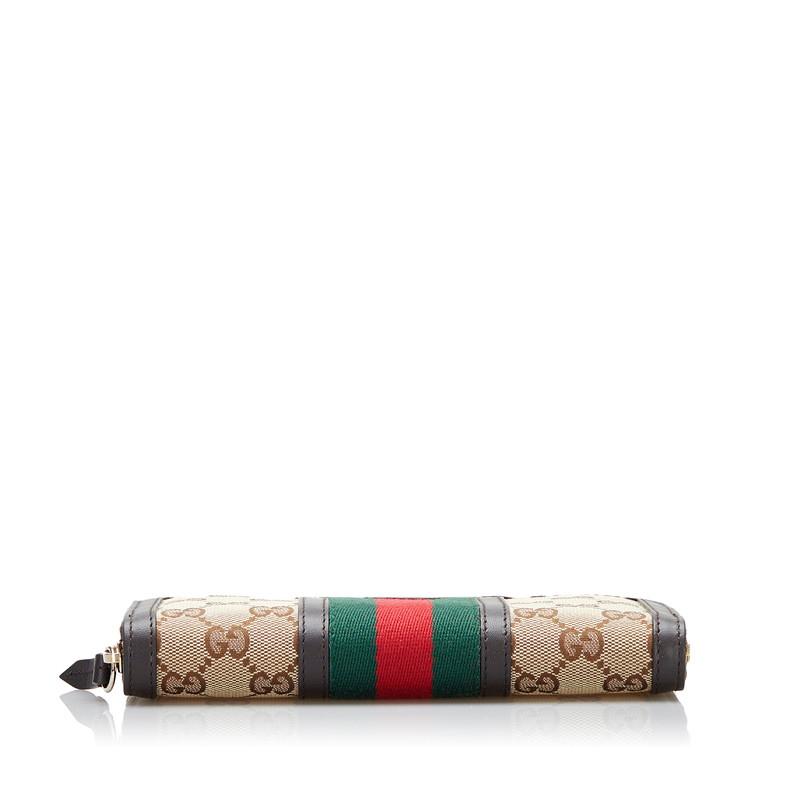 GUCCI（グッチ） GGキャンバス シェリーライン ラウンドファスナー 長