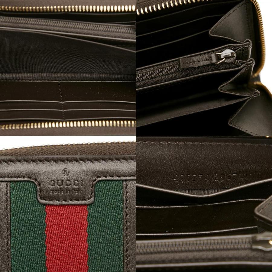 GUCCI グッチ GGキャンバス シェリーライン 長財布 ブラック 美品】GUCCI グッチ シェリーライン 長財布 本革 フラップ ブラック