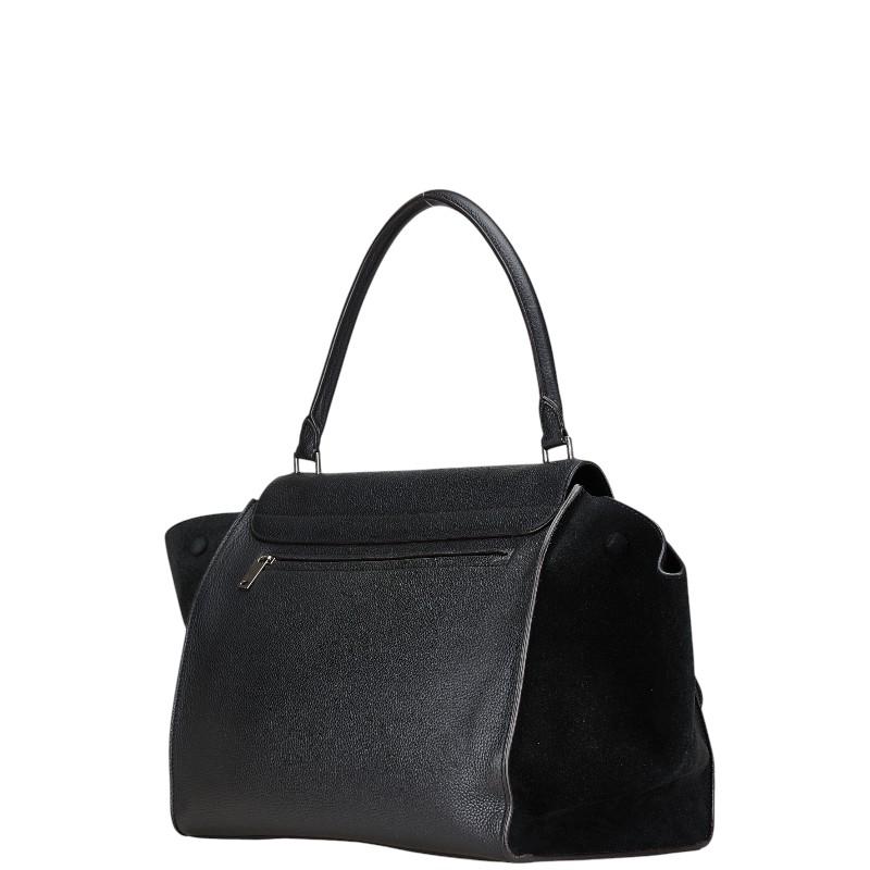 セリーヌトラペーズブラックレザー×スエード中古 正規品 美品