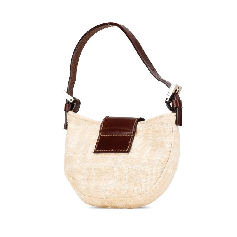 FENDI ズッカ金具　ベロア手袋　バーガンディ Fendi フェンディ ズッカ ミニクロワッサン ハンドバッグ 【公式通販】