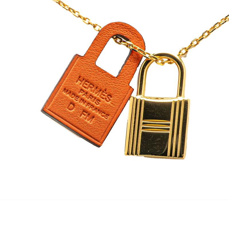 HERMES（エルメス） オーケリーPM ネックレス ゴールド オレンジ 
