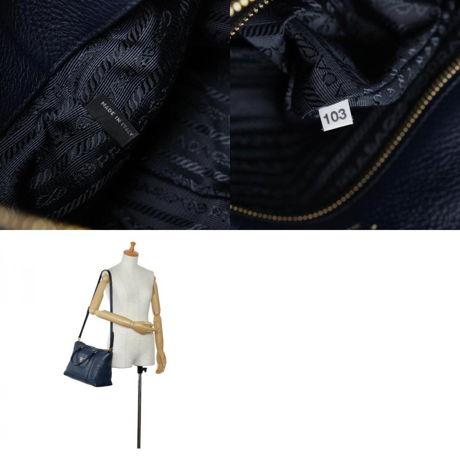 PRADA（プラダ） ハンドバッグ ショルダーバッグ 2WAY 1BA063 ネイビー