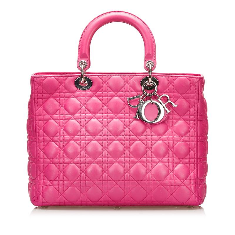 Christian Dior　レディディオール カナージュ ラージ ハンドバッグ ディオール レディディオール カナージュ ラージ ハンドバッグ