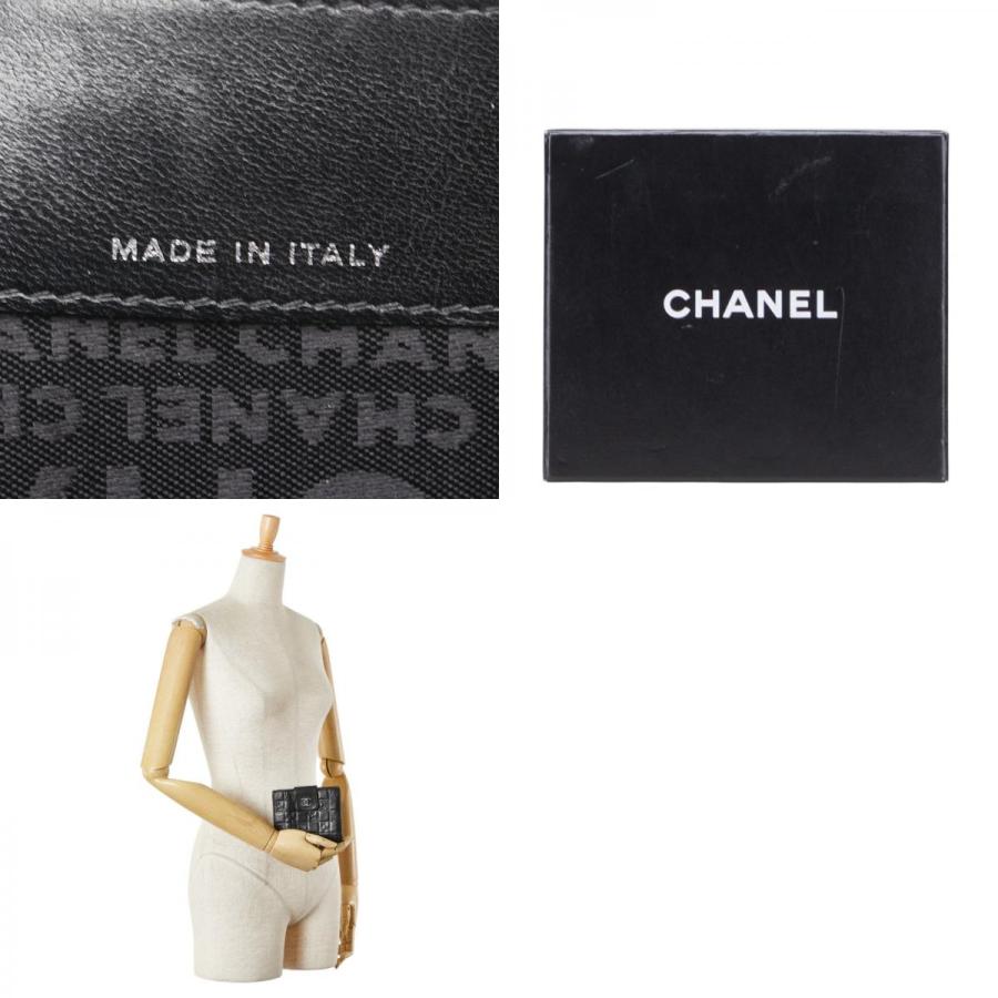 美品✨シャネル アイコンライン 二つ折り財布 ラムスキン wホック バイカラー CHANEL シャネル アイコンライン Wホック 二つ折り財布の買取