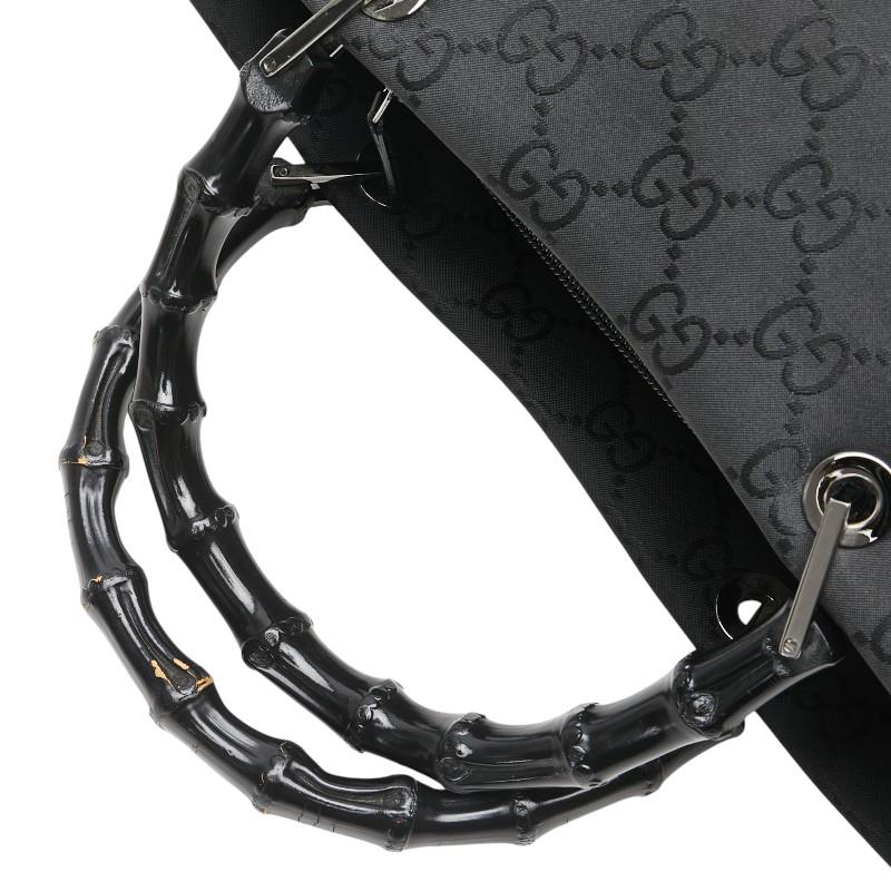 GUCCI グッチ GGナイロン バンブー トートバッグ ハンドバッグ 002