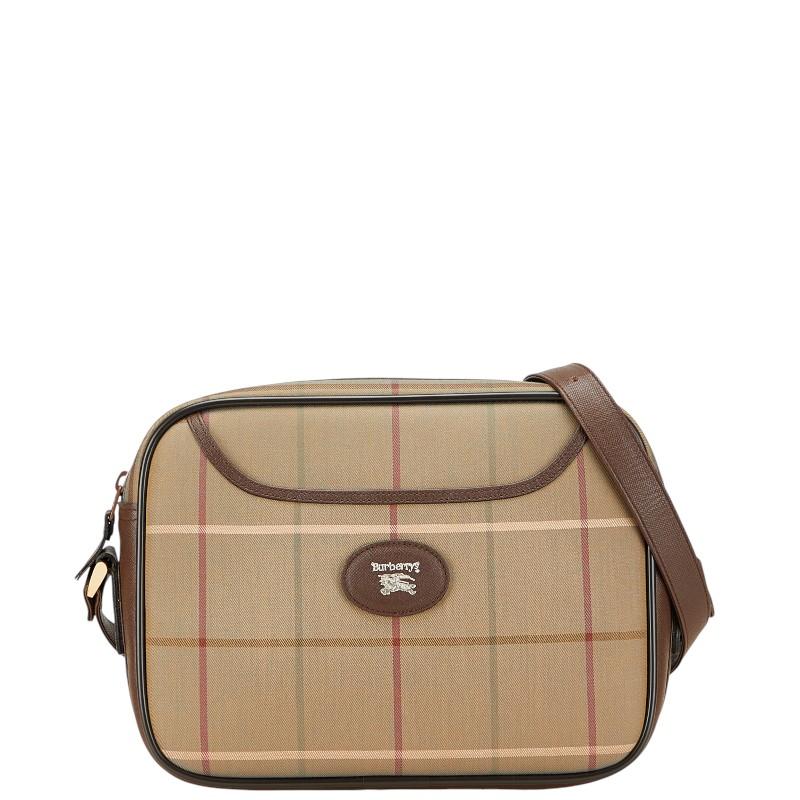 BURBERRY（バーバリー） チェック ショルダーバッグ カーキ ブラウン