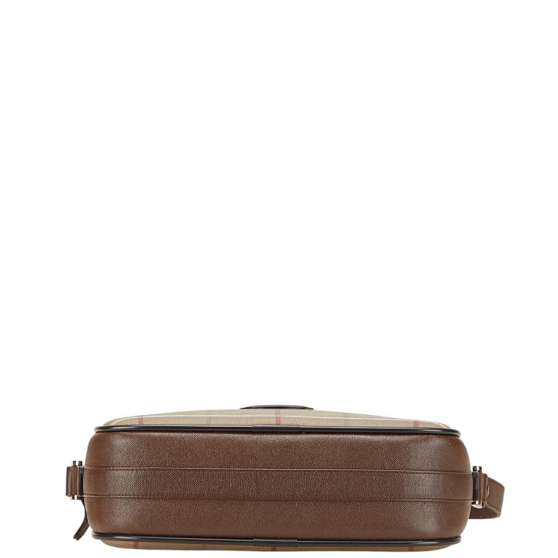 バーバリー チェック ショルダーバッグ カーキ ブラウン キャンバス  