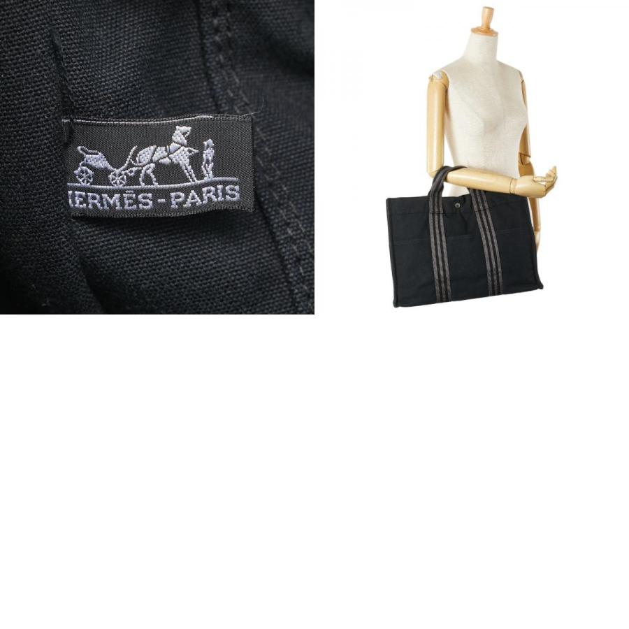 HERMES（エルメス） フールトゥMM トートバッグ ハンドバッグ ブラック 