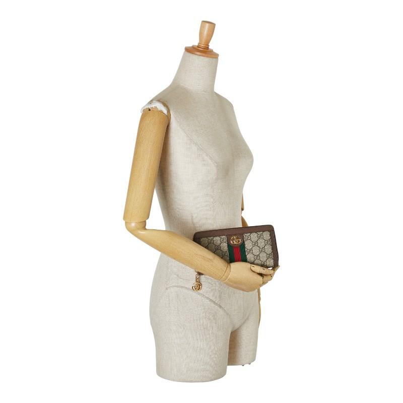 GUCCI（グッチ） オフィディア GGスプリーム ラウンドファスナー 長