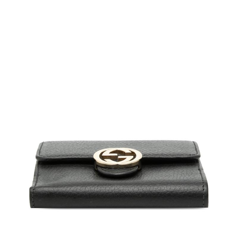 GUCCI（グッチ） インターロッキングG 二つ折り財布 615525 ブラック