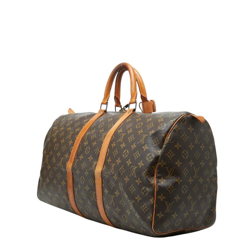 ルイ ヴィトン モノグラム キーポル50 ボストンバッグ 旅行カバン トラベルバッグ M41426 ブラウン PVC レザー LOUIS VUITTON 【中古】_1