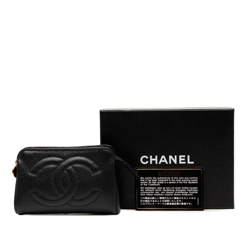 CHANEL（シャネル） ココマーク ポーチ ブラック キャビアスキン
