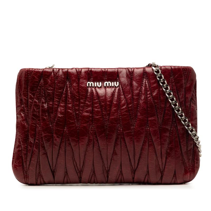 miu miu（ミュウミュウ） マテラッセ 斜め掛け チェーン ショルダー 