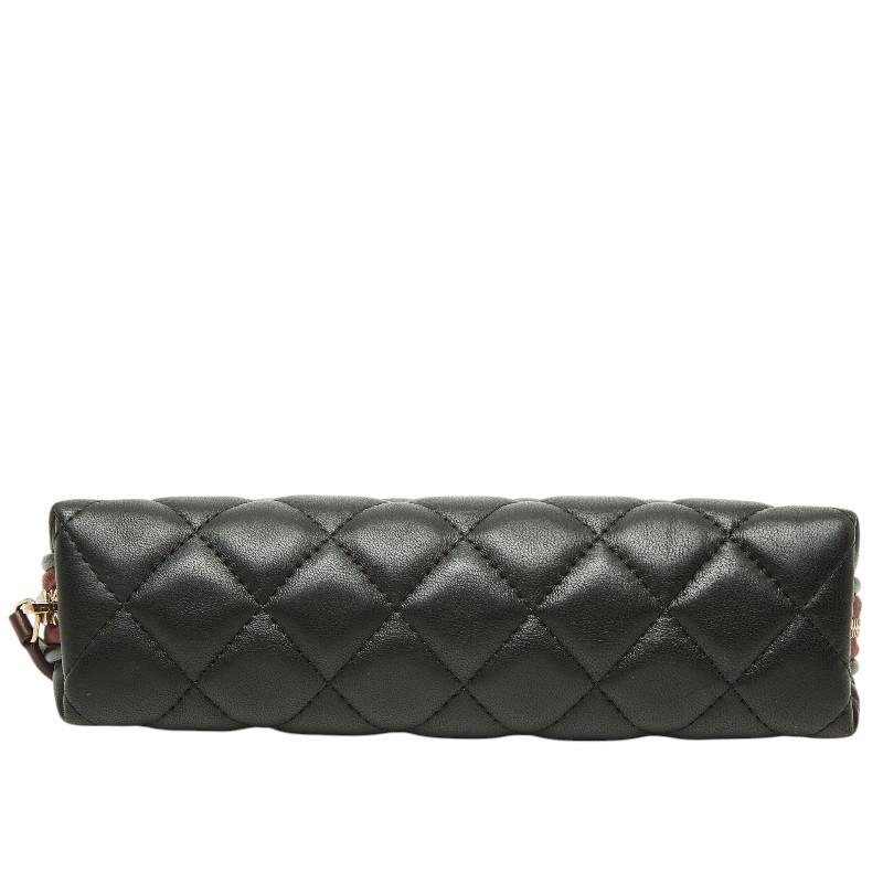 CHANEL（シャネル） マトラッセ ココマーク コスメ ポーチ ブラック 