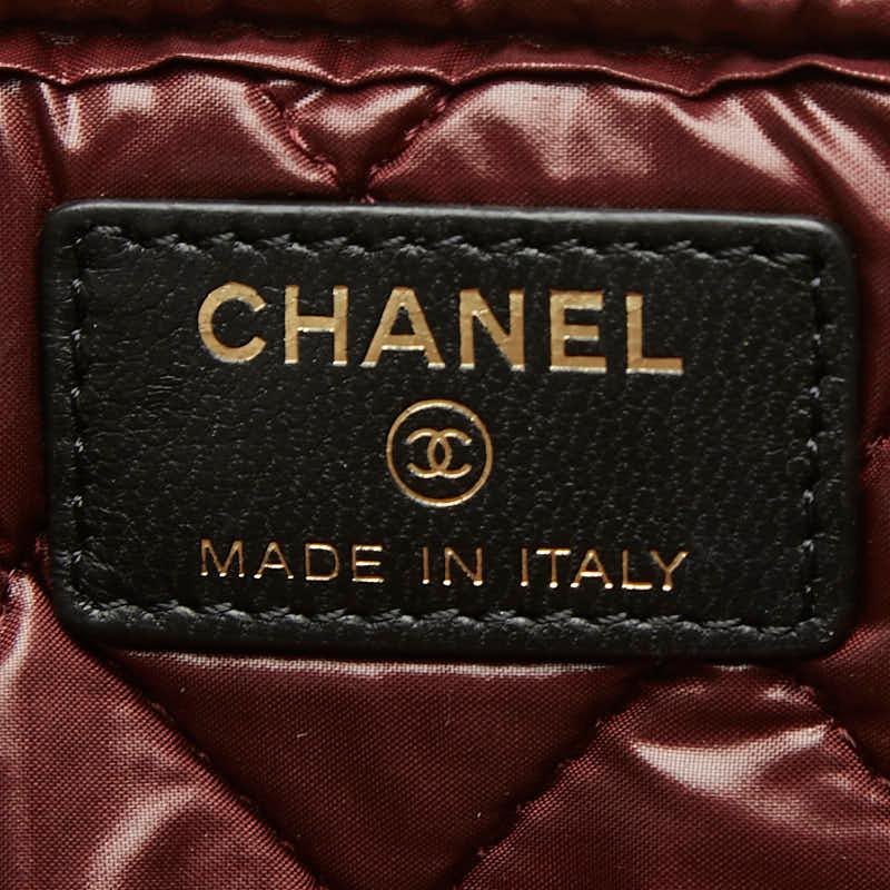 CHANEL（シャネル） マトラッセ ココマーク コスメ ポーチ ブラック 