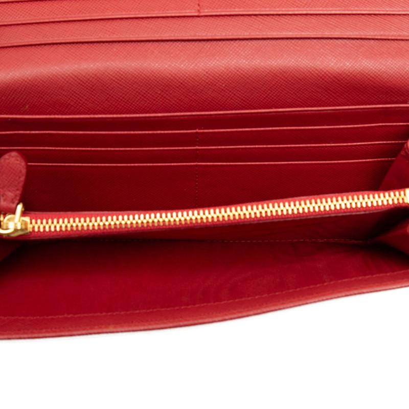 PRADA（プラダ） ロゴ 長財布 1M1132 レッド サフィアーノレザー 