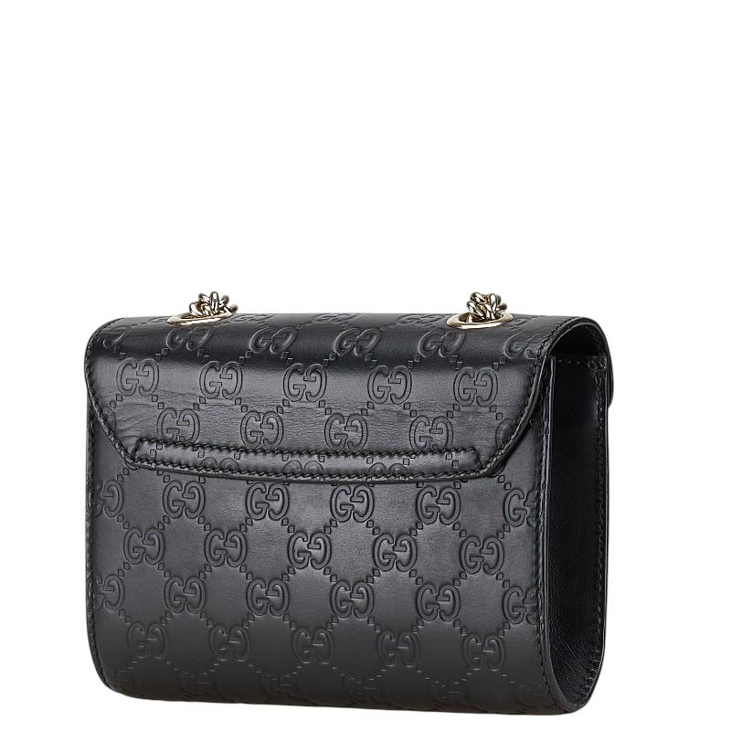 グッチ GUCCI エミリー チェーン ショルダーバッグ グッチシマ レザー