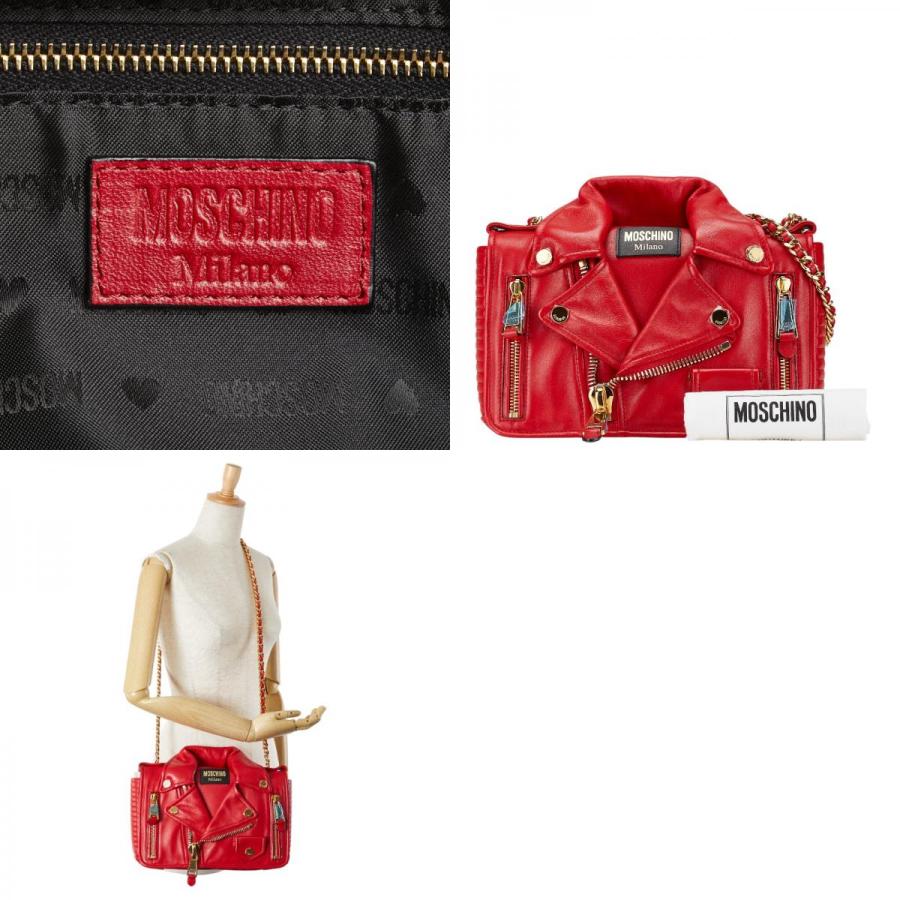MOSCHINO モスキーノ バイカー ジャケット ライダース 斜め掛け 