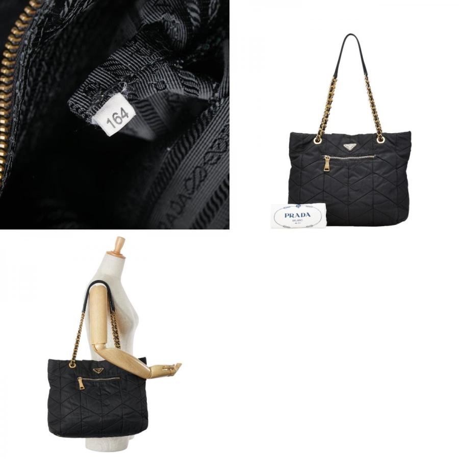 プラダ チェーンショルダーバッグ トートバッグ 三角タグ キルティング PRADA（プラダ） 三角ロゴプレート キルティング チェーン ショルダー