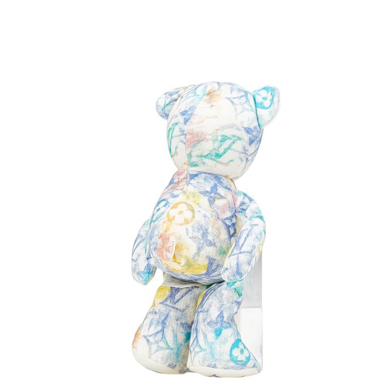 ルイ ヴィトン ドゥドゥ ルイ テディベア ぬいぐるみ GI0502 ホワイト マルチカラー オーガニックコットン LOUIS VUITTON 【中古】の画像