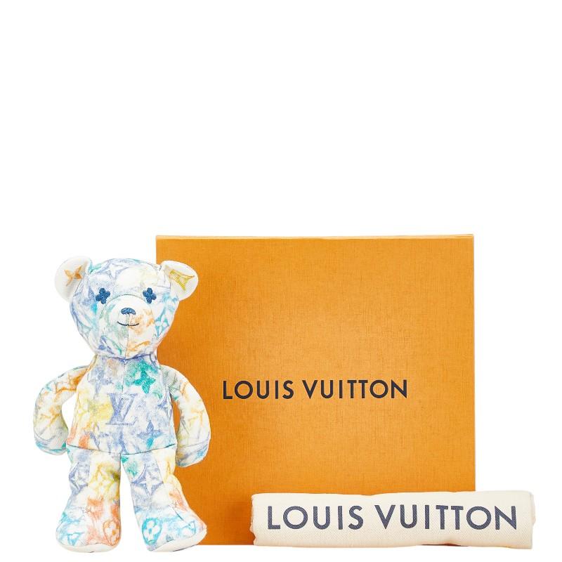 ルイ ヴィトン ドゥドゥ ルイ テディベア ぬいぐるみ GI0502 ホワイト マルチカラー オーガニックコットン LOUIS VUITTON 【中古】の画像