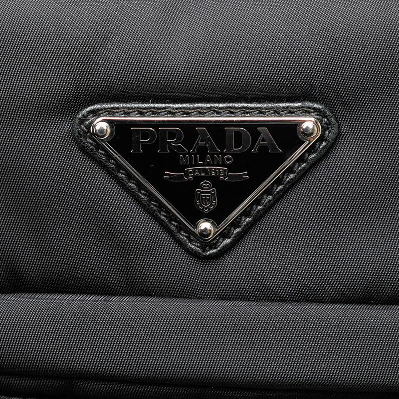 PRADA プラダ テスート ボンバー 三角ロゴプレート ハンドバッグ