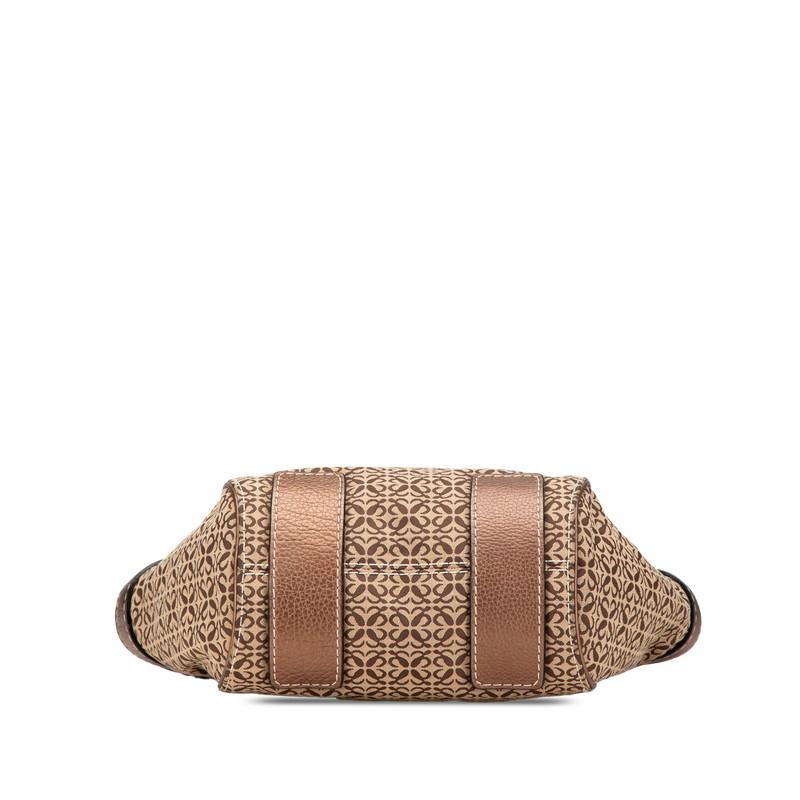 ロエベ ニューロードライン ハンドバッグ ベージュ ブラウン キャンバス レザー レディース LOEWE 【中古】_2