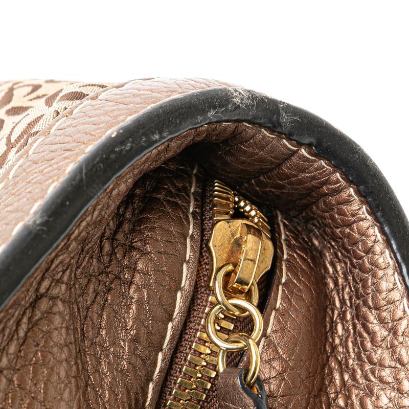ロエベ ニューロードライン ハンドバッグ ベージュ ブラウン キャンバス レザー レディース LOEWE 【中古】_3