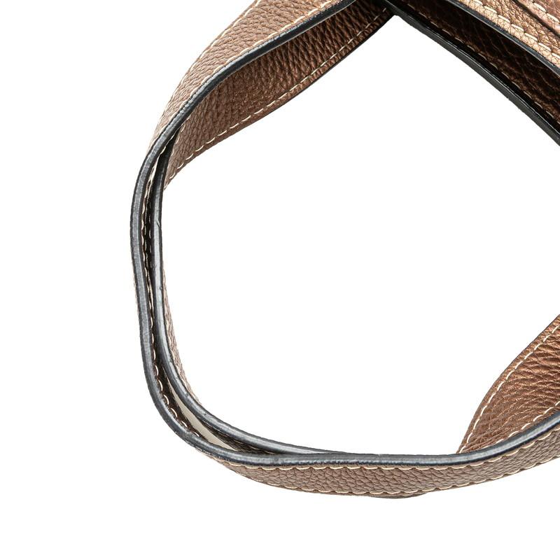 ロエベ ニューロードライン ハンドバッグ ベージュ ブラウン キャンバス レザー レディース LOEWE 【中古】_5