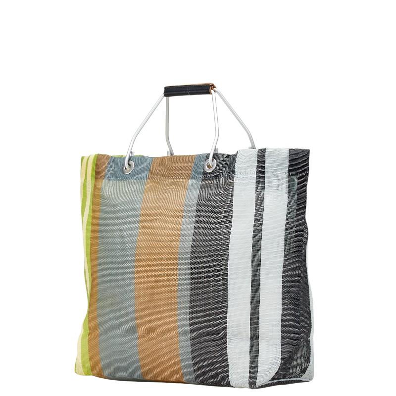 MARNI マルニ マーケット フラワーカフェ ストライプ トートバッグ  