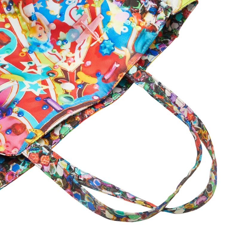 エトロ × 蜷川実花 エデン トートバッグ レッド ブルー マルチカラー ナイロン レディース ETRO 【中古】 ETRO（エトロ） × 蜷川実花 エデン トートバッグ レッド ブルー マルチ