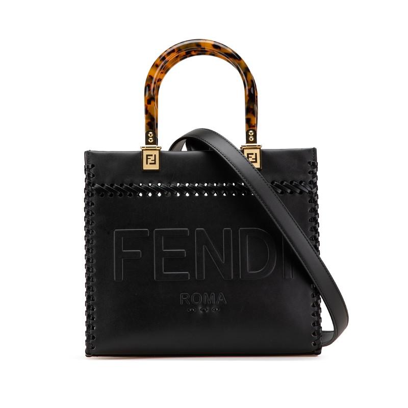 フェンディ サンシャインスモール ハンドバッグ ショルダーバッグ 2WAY 8BH390 ブラック ブラウン レザー レディース FENDI 【中古】 FENDI（フェンディ） サンシャインスモール ハンドバッグ ショルダー