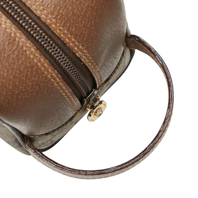 グッチ GGスプリーム PVC × レザー ボストン ハンド バッグ ブラウン. GUCCI（グッチ） ボストンバッグ 58・012・468・40 オールドグッチ GG