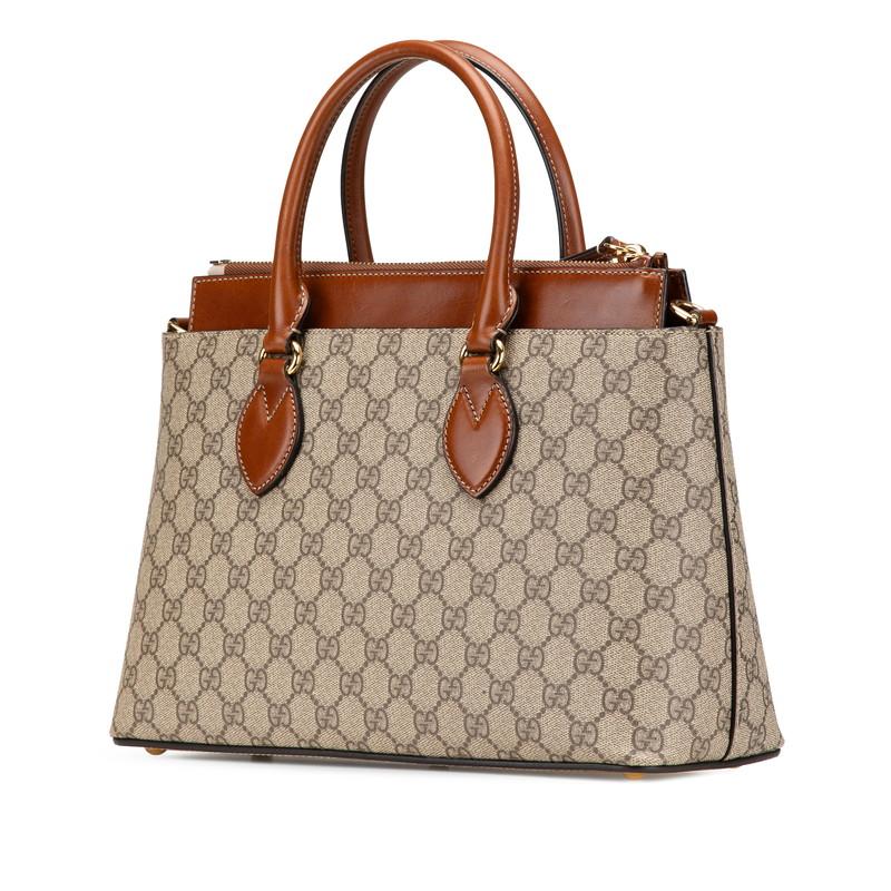 【美品】GUCCI PVC レザー ハンドバッグ GGスプリーム イタリア製 GUCCI グッチ GGスプリーム スモール ハンドバッグ ショルダー