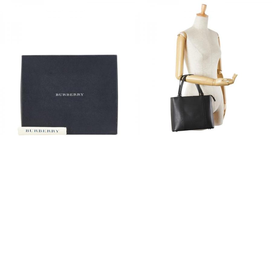 BURBERRY（バーバリー） ノバチェック ロゴ ハンドバッグ ブラック