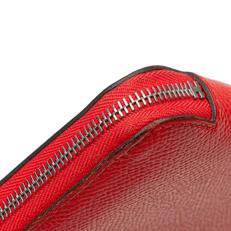 エルメス アザップコンパクト シルクイン シルバー金具 二つ折り財布  